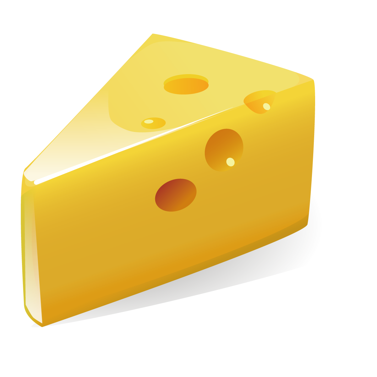 Yellow Swiss Cheese Block With Deep Round Holes Three Quarter View PNG Image