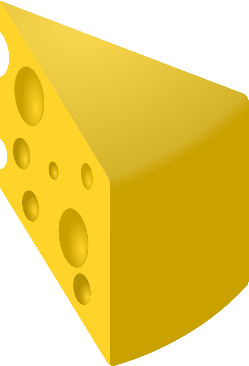 Yellow Swiss Cheese Block With Smooth Cut Face And Round Holes PNG Clipart