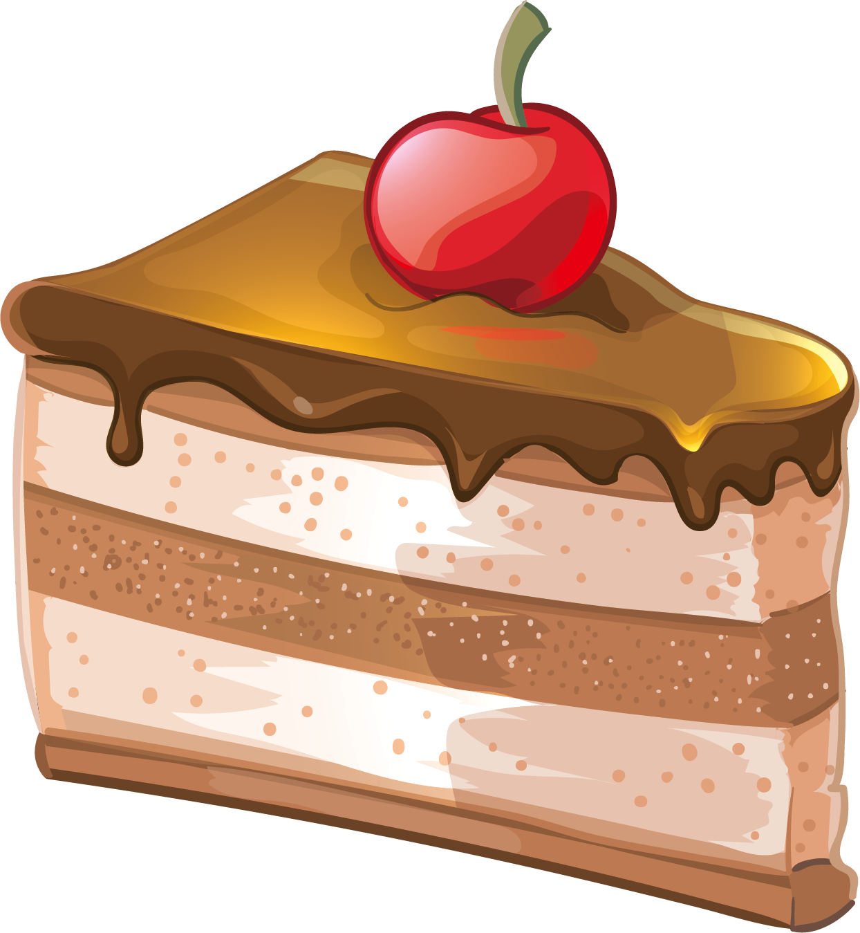 Dark Chocolate Cake With Rich Frosting And Decorative Piped Border PNG Clipart