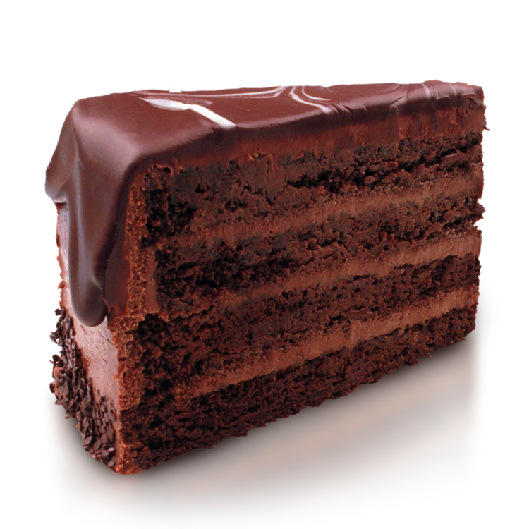 Rich Chocolate Cheesecake Slice With Glossy Ganache Surface PNG Clipart