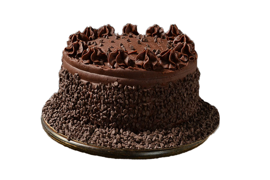 Small Round Chocolate Cake With Chocolate Curls On Top PNG Clipart