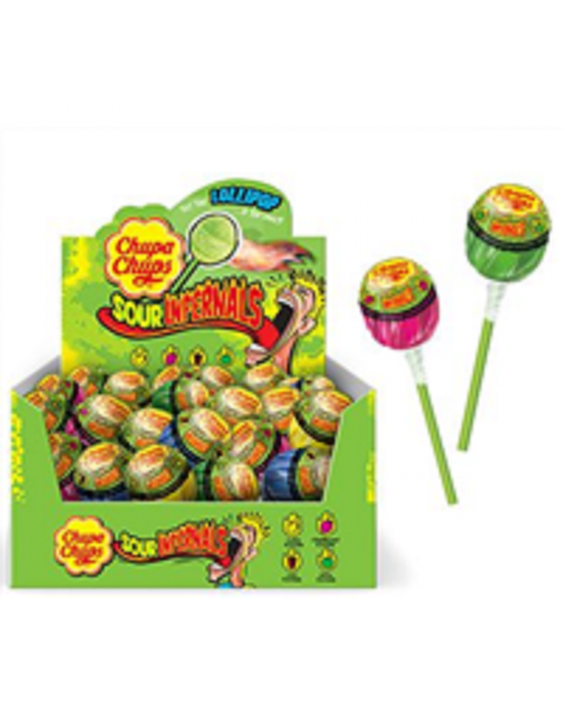 Chupa Chups Assorted Lollipops Product Box With Candy Display PNG Clipart