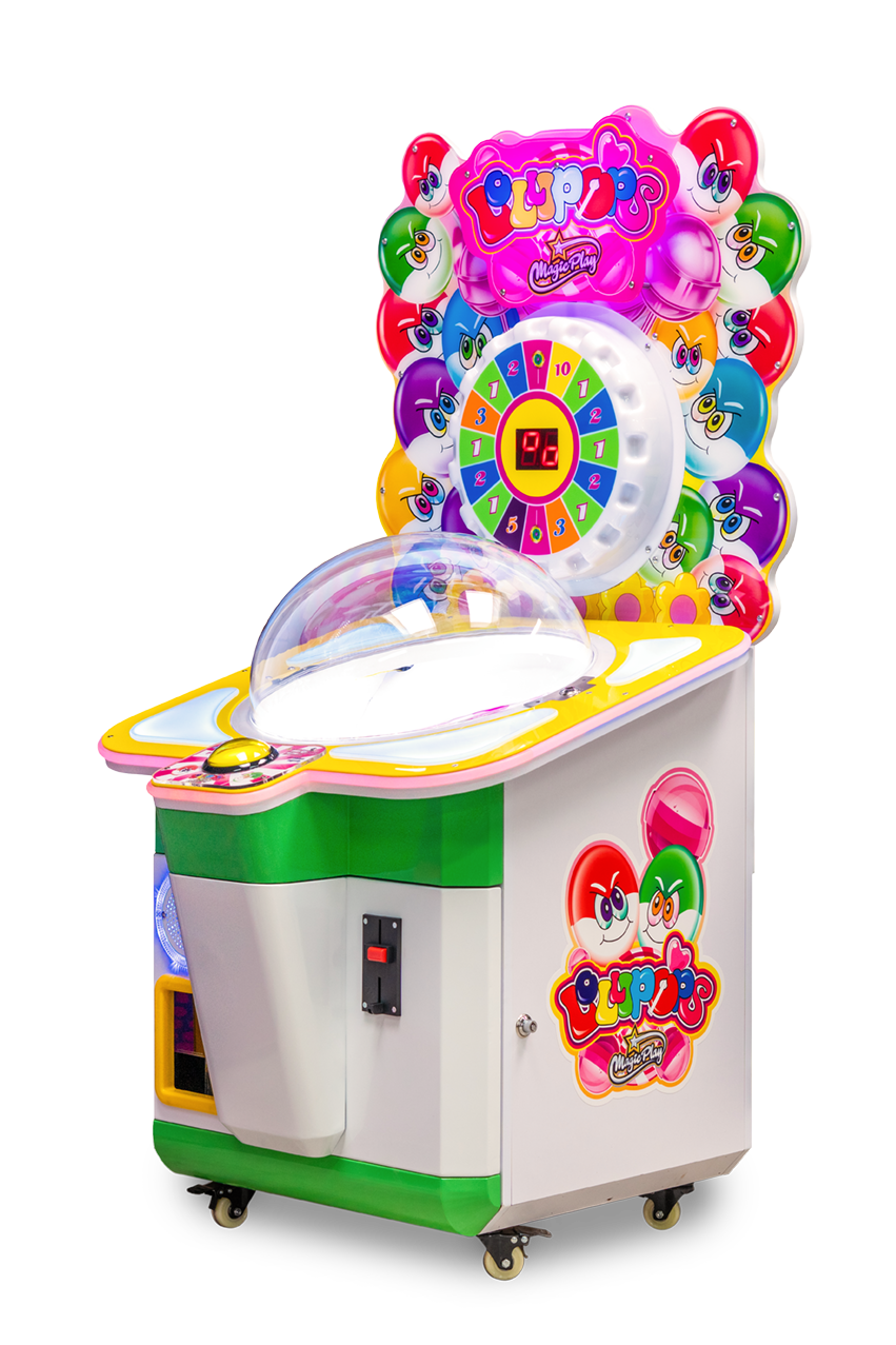 Chupa Chups Colorful Candy Vending Machine Arcade Toy PNG Illustration