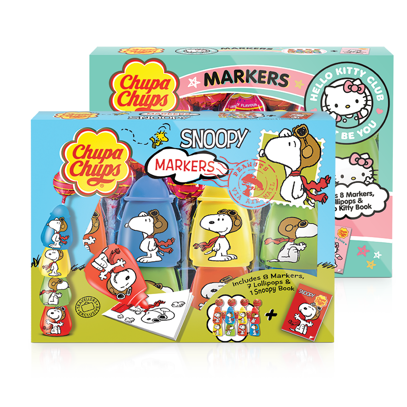 Chupa Chups Markers Art Set Colorful Product Packaging Collection PNG Image