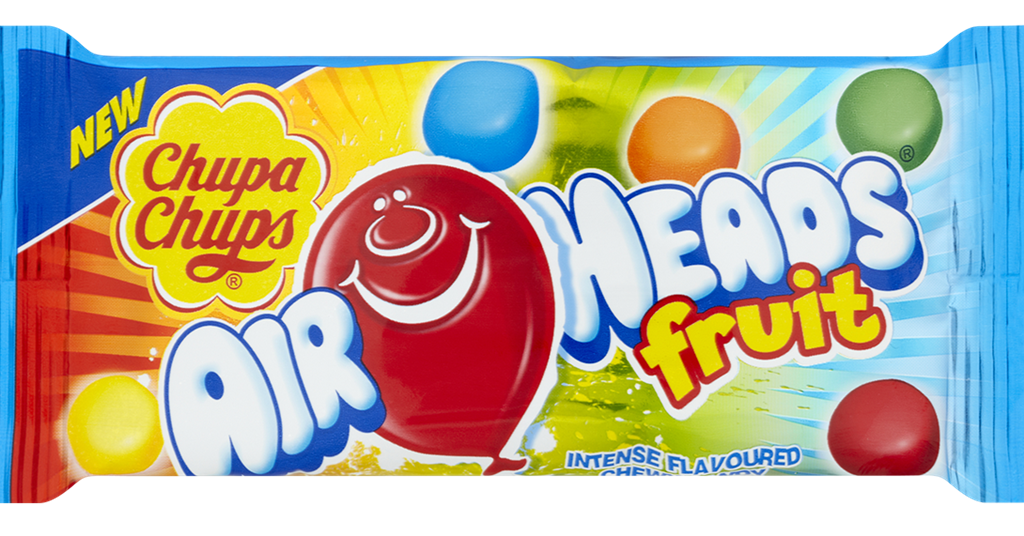 Chupa Chups Melon Fruit Chews Candy Wrapper Blue Green Packaging PNG Image