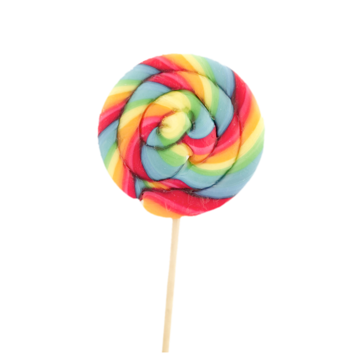 Rainbow Swirl Multicolor Chupa Chups Lollipop On White Stick PNG Clipart