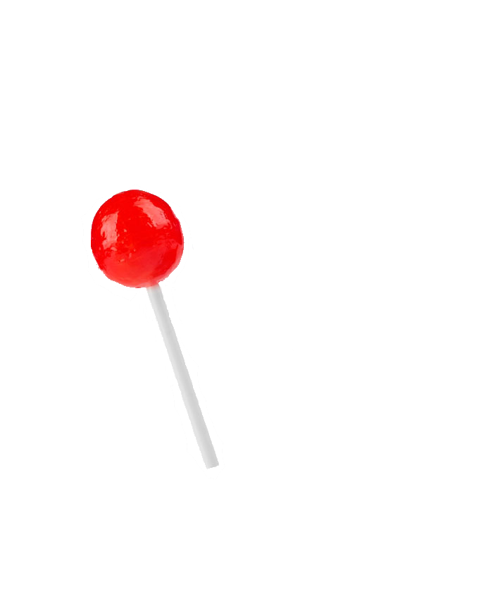Small Red Round Lollipop With White Stick Isolated Transparent PNG Clipart