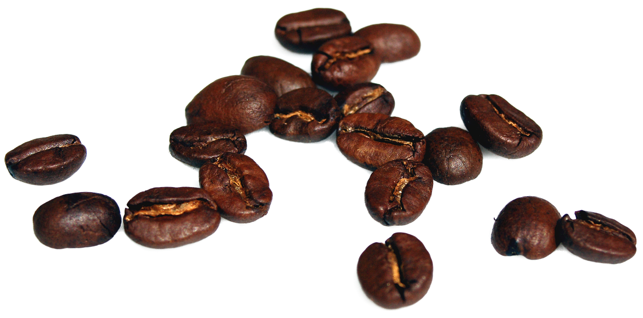 Curved Chain Of Roasted Coffee Beans Transparent Background PNG Image