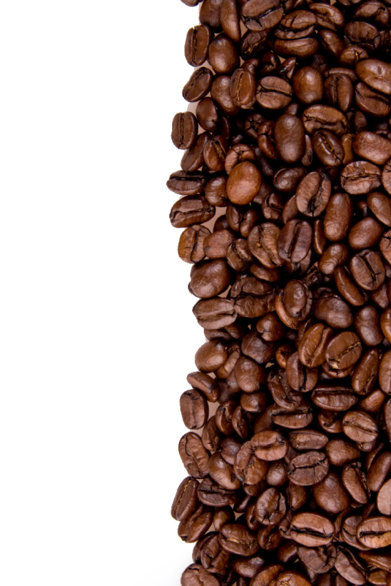 Falling Coffee Beans Forming A Broad Decorative Top Border PNG