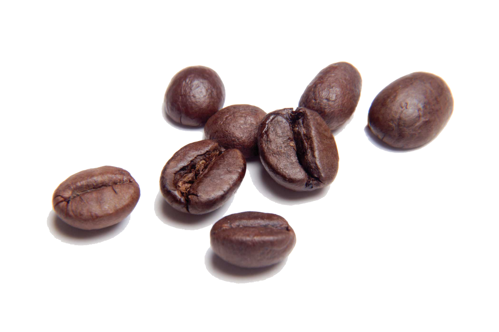 Few Coffee Beans Falling In A Loose Vertical Arrangement PNG Clipart