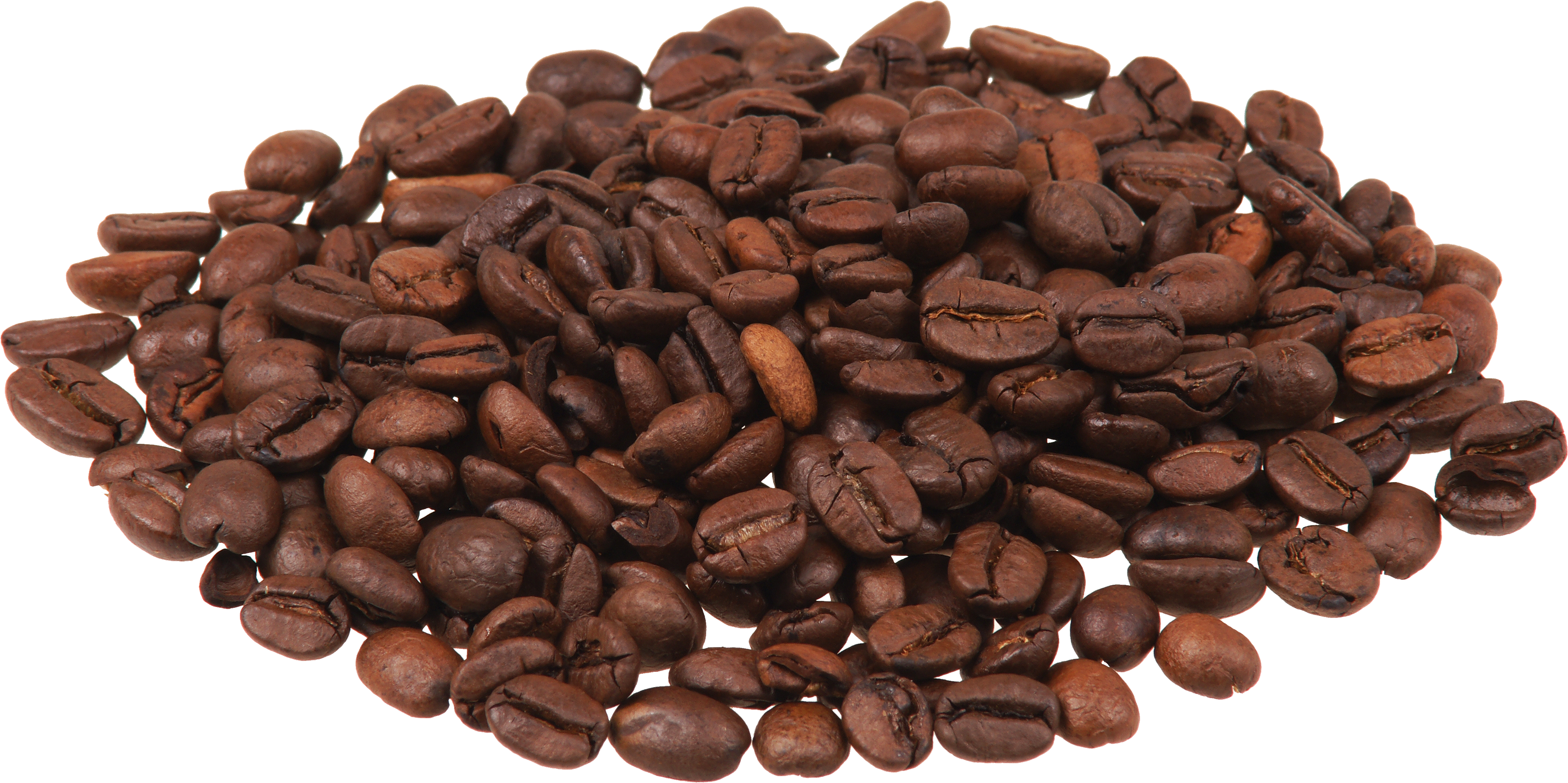 Freshly Roasted Coffee Beans Piled Together Isolated PNG Clipart