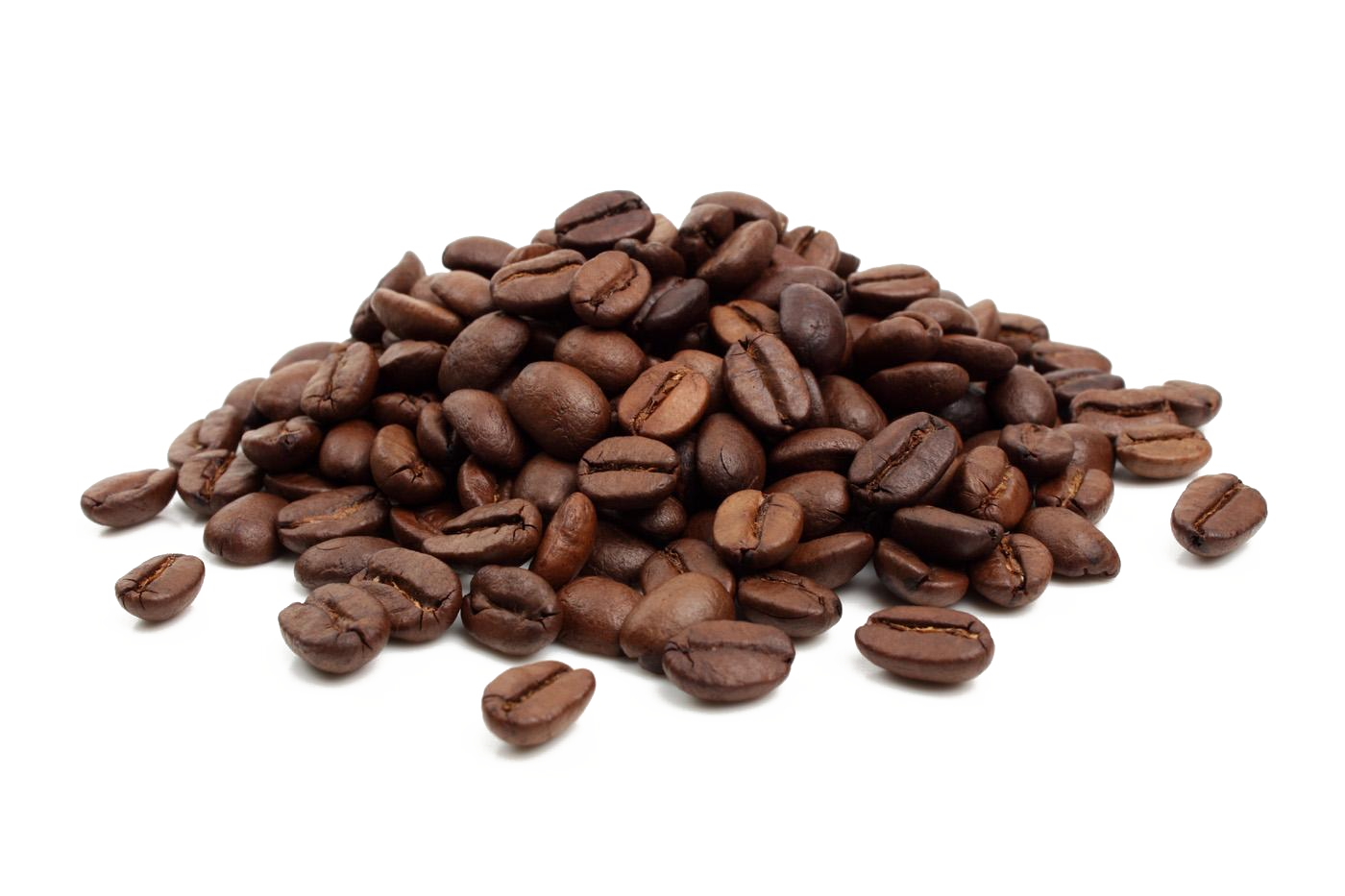 Large Pile Of Dark Roasted Coffee Beans Transparent PNG Image