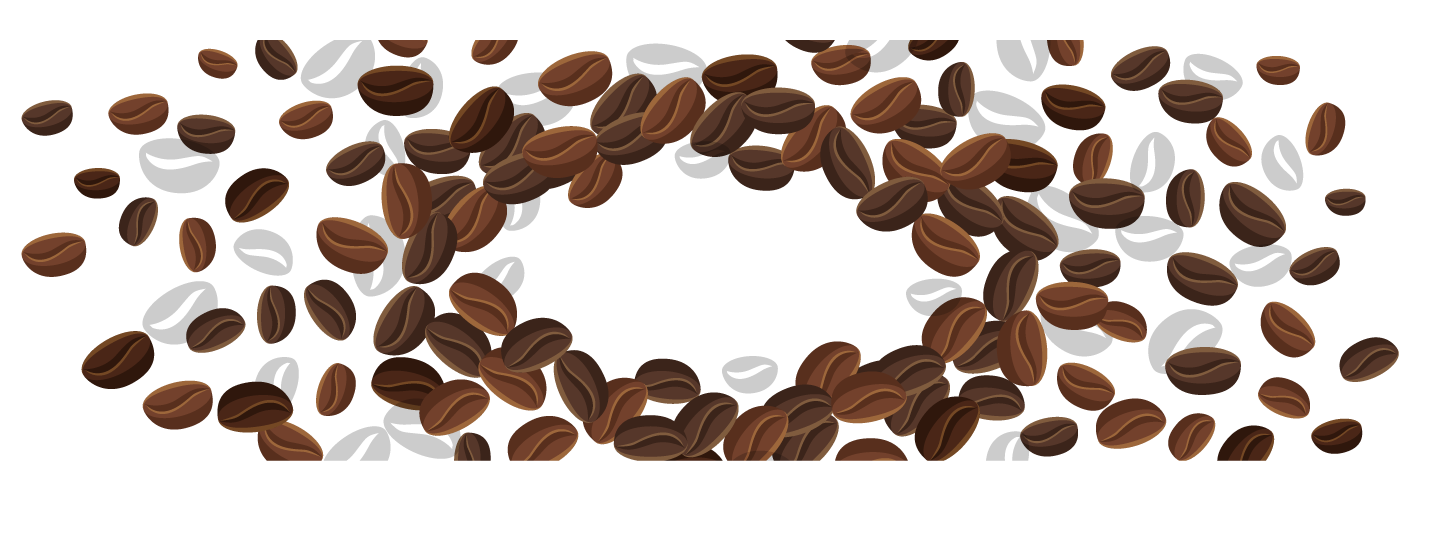 Oval Wreath Border Made From Whole Coffee Beans Transparent PNG