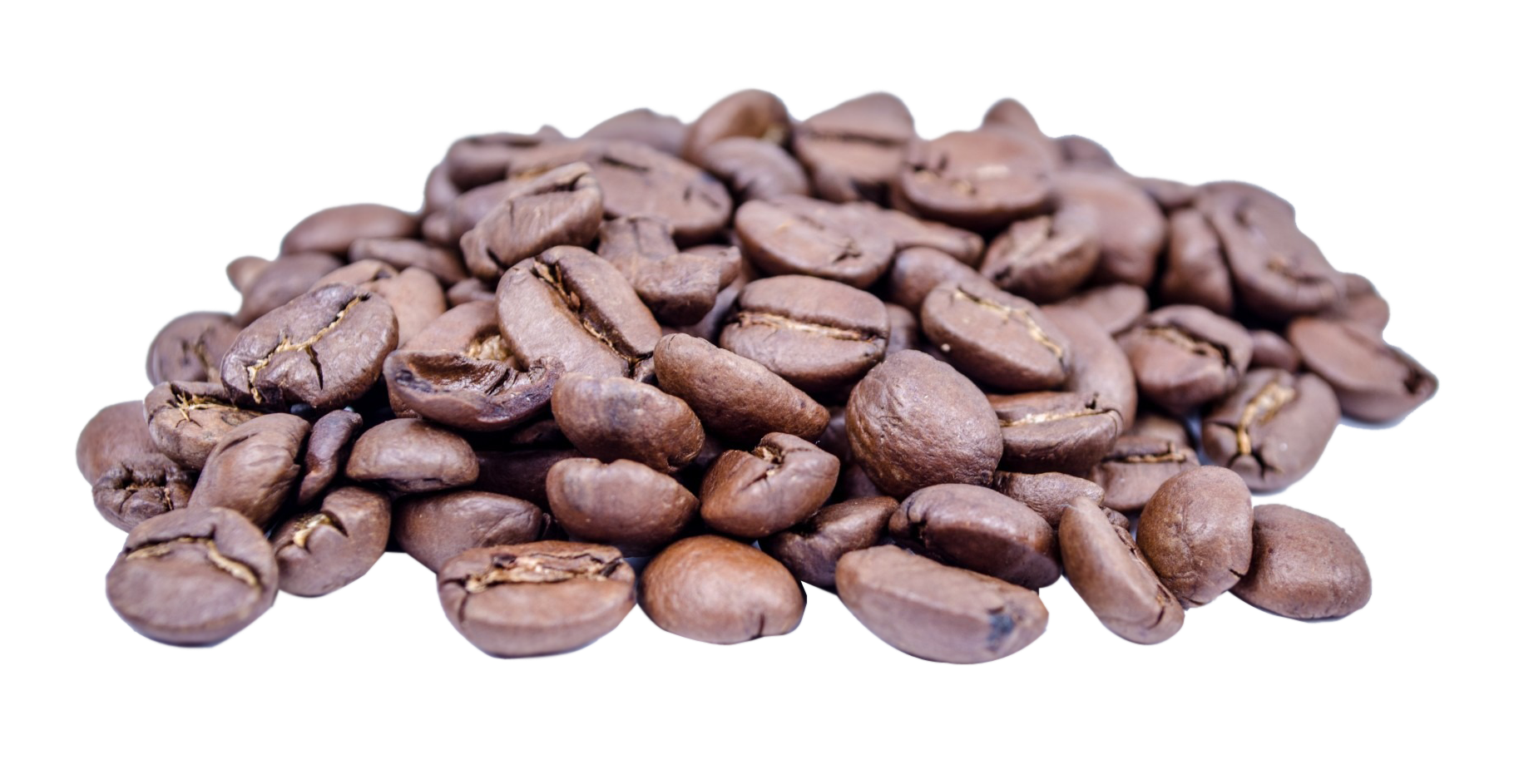 Pile Of Light Roasted Coffee Beans Isolated PNG Product Photo