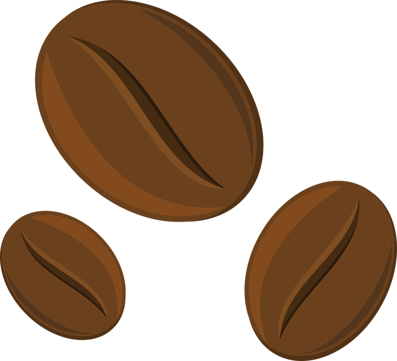 Three Flat Brown Coffee Bean Illustrations Transparent PNG Clipart