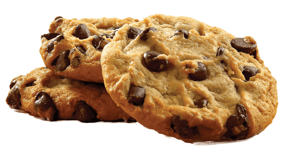 Chocolate Chip Cookies On Dark Teal Background Product PNG Photo