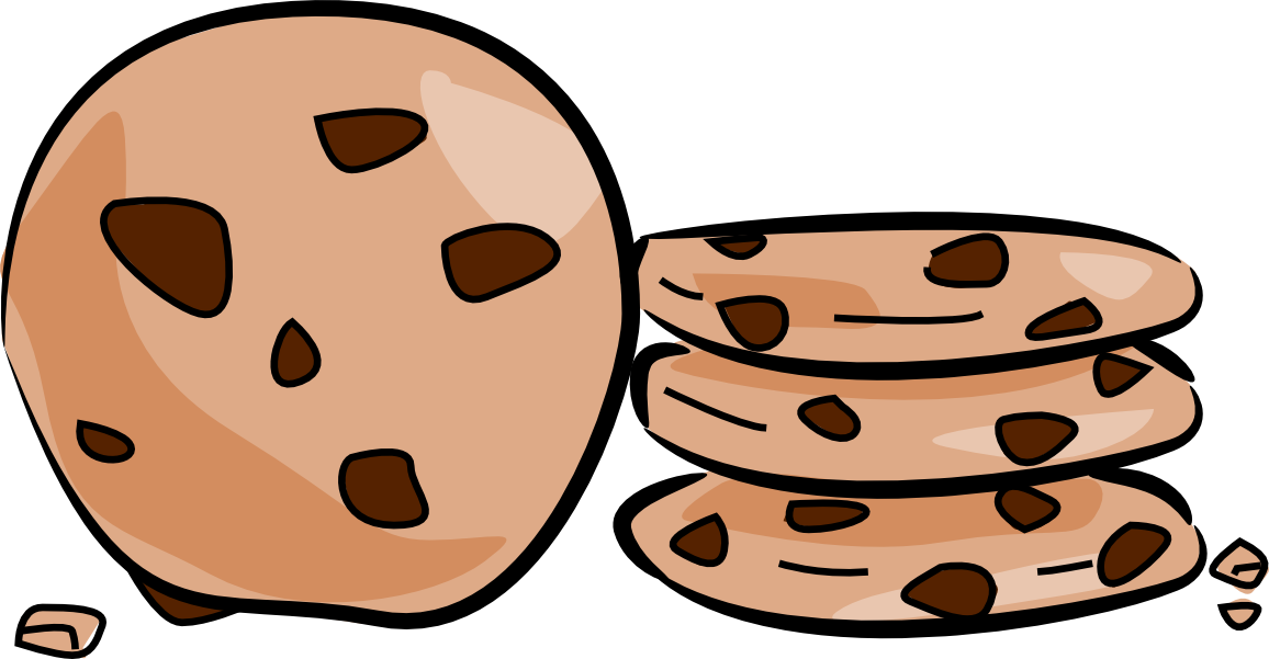 Cute Cartoon Cookie And Cookie Stack Doodle PNG Illustration