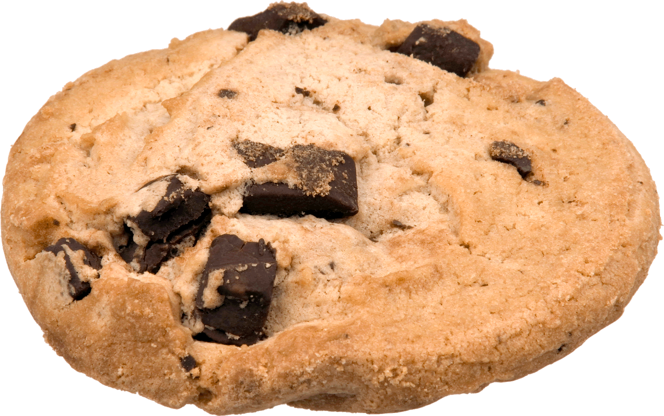 Large Chocolate Chunk Cookie Close Up Transparent PNG Photo