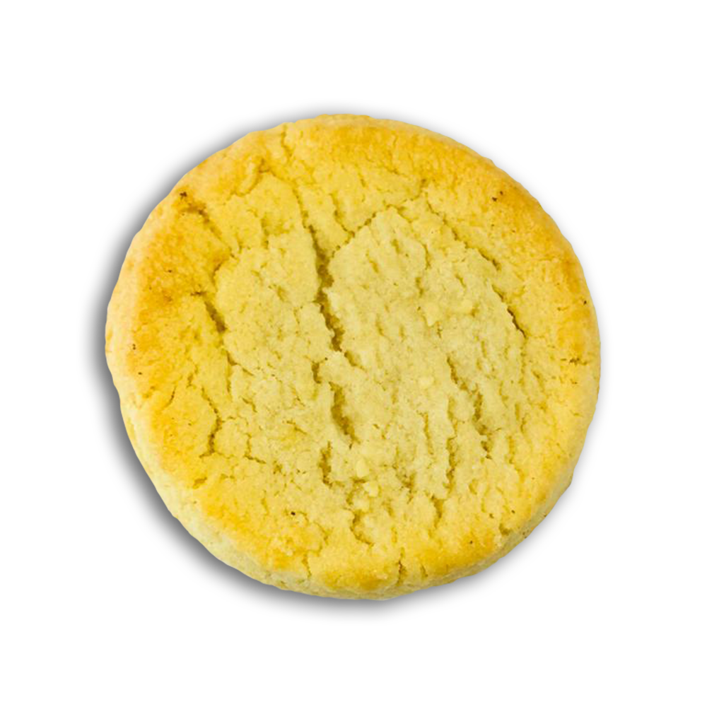 Single Round Golden Sugar Cookie Plain Biscuit PNG Graphic