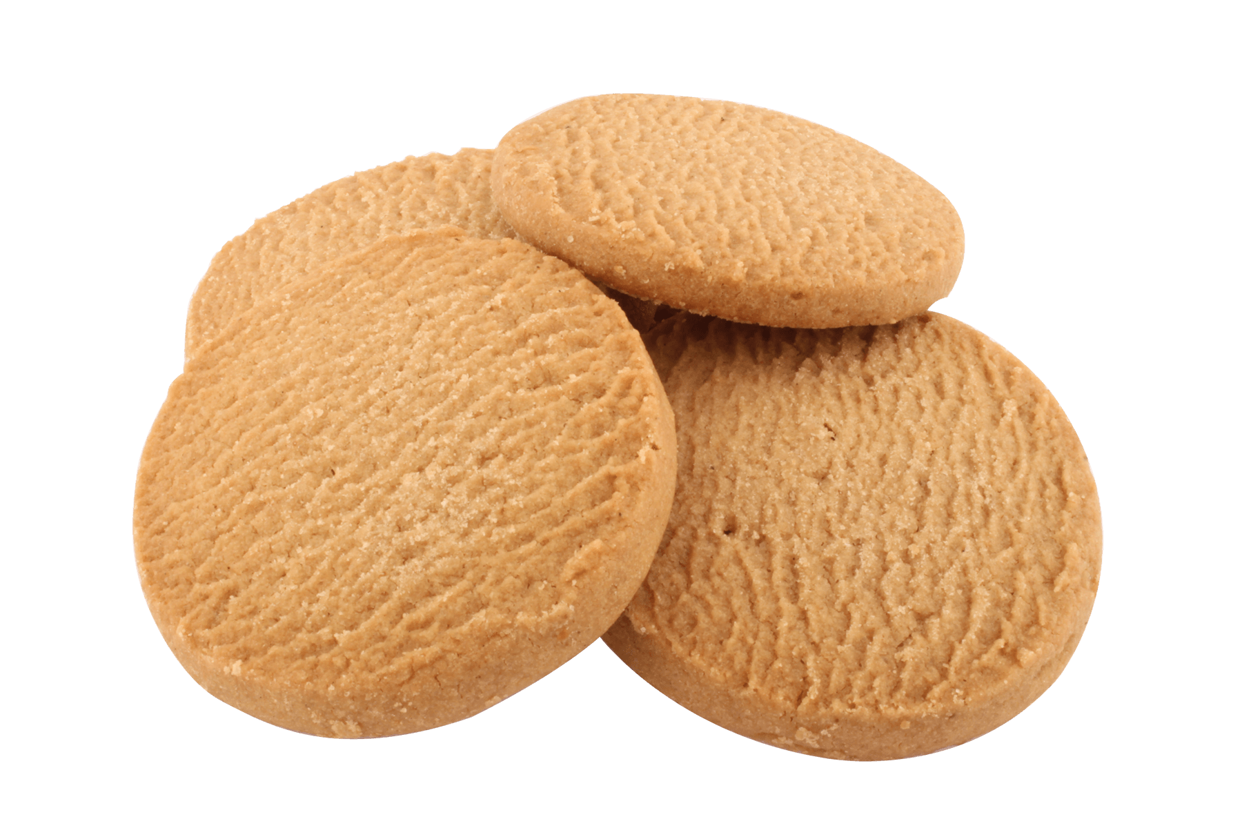 Three Plain Round Sugar Biscuits Stacked Isolated PNG Clipart