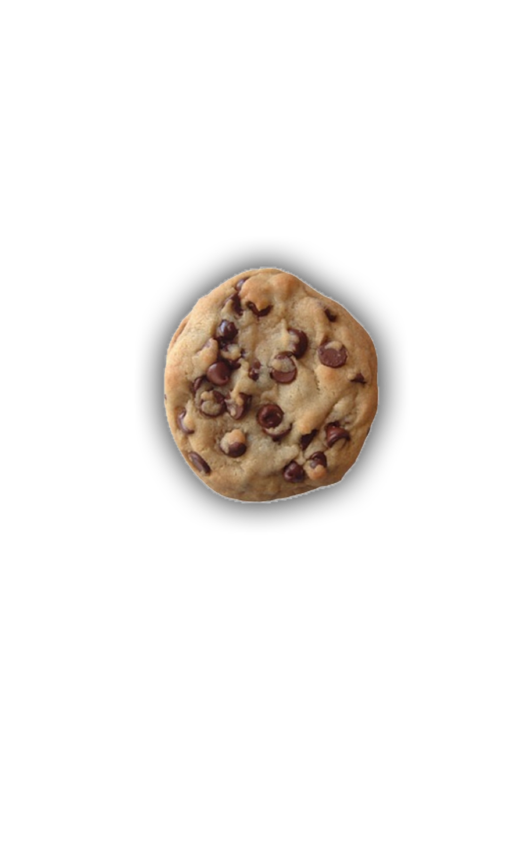 Tiny Mini Chocolate Cookie With Soft Drop Shadow PNG Graphic