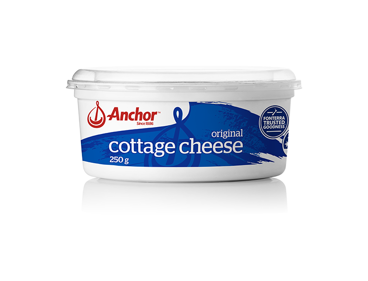 Anchor Cottage Cheese Small White Container With Red Logo PNG Product Image