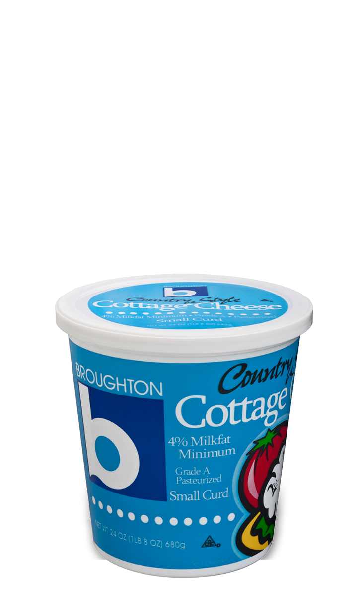 Blue Single Serve Cottage Cheese Cup With White Label PNG Clipart