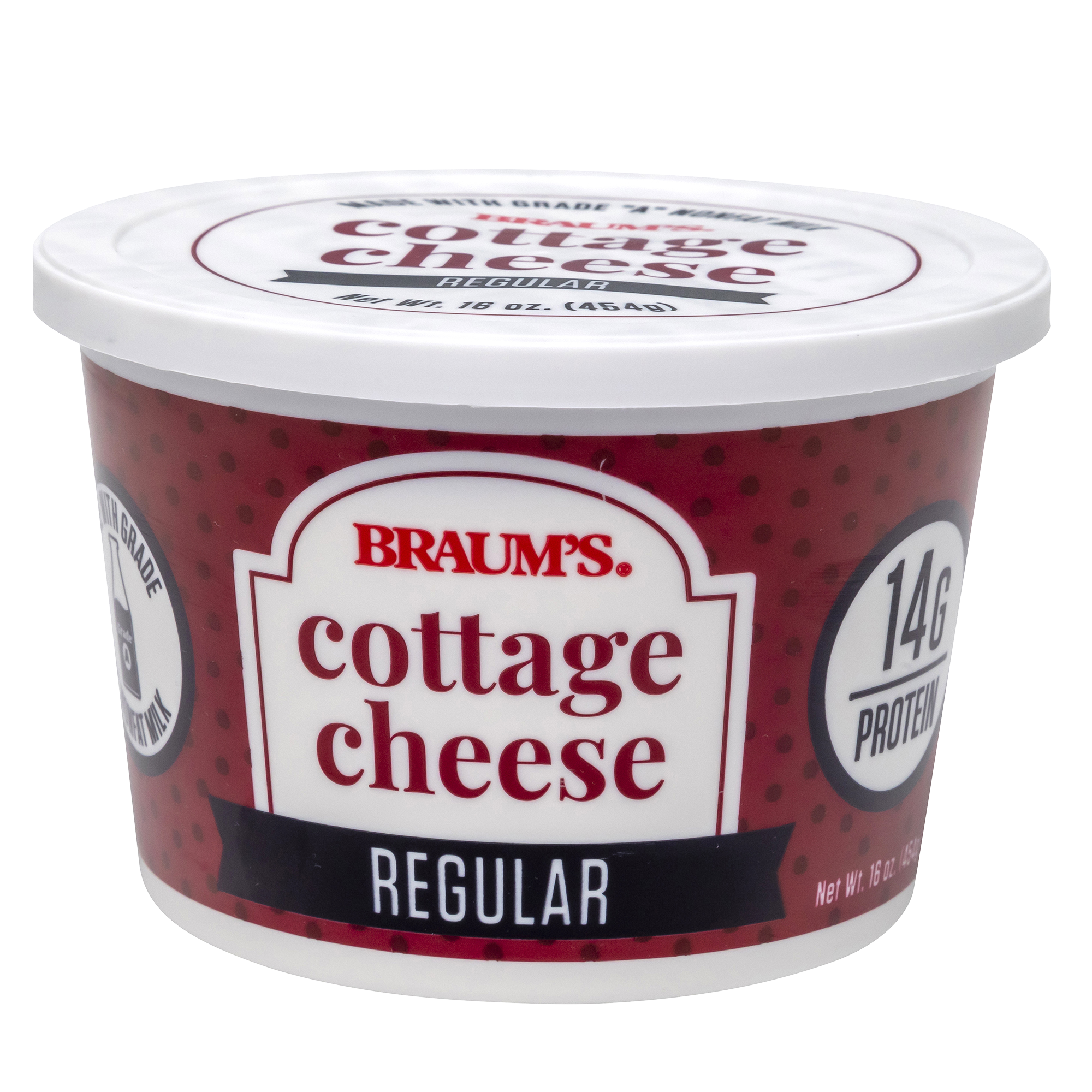 Braum S Regular Cottage Cheese Purple And White Cup PNG Product Photo