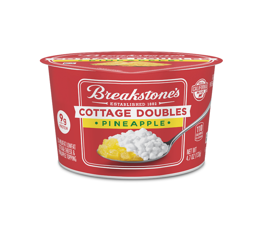 Breakstone Cottage Doubles Pineapple Cottage Cheese Red Cup PNG Product Image