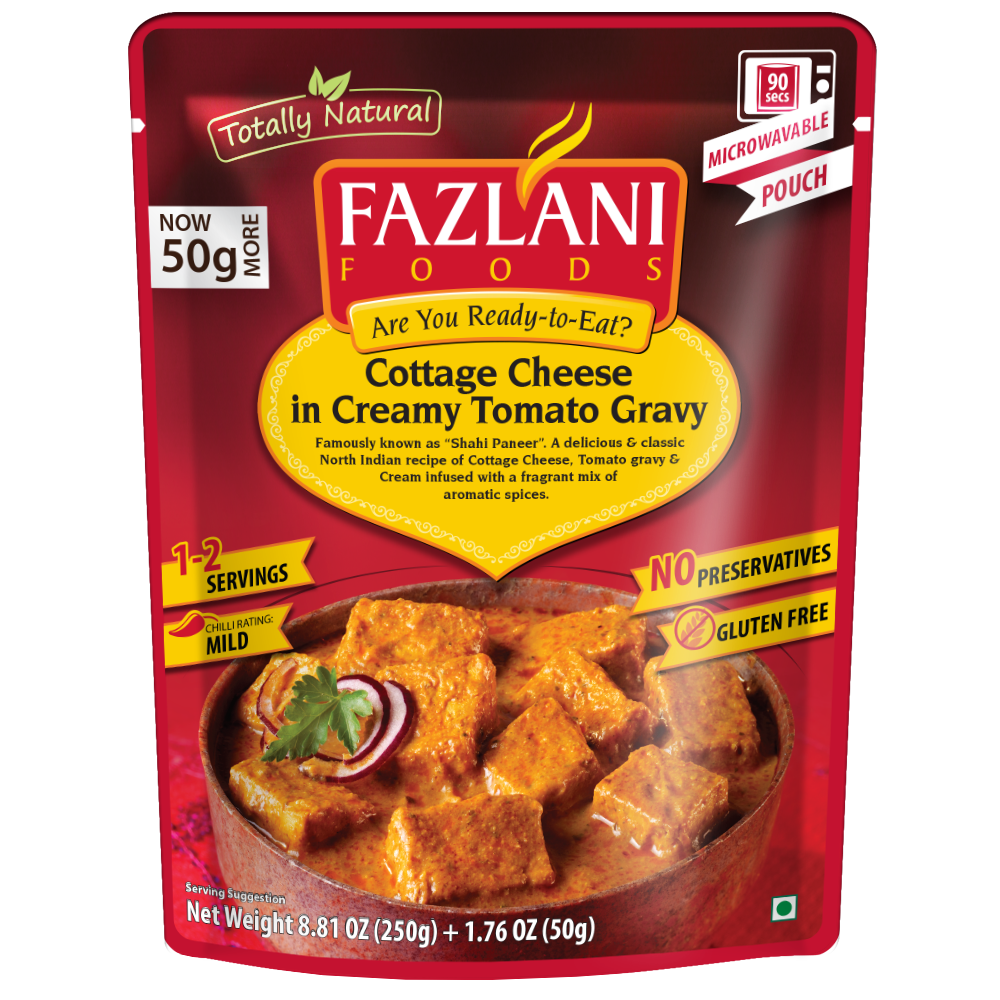 Fazlani Cottage Cheese Curry Ready To Eat Meal Packet PNG Packaging