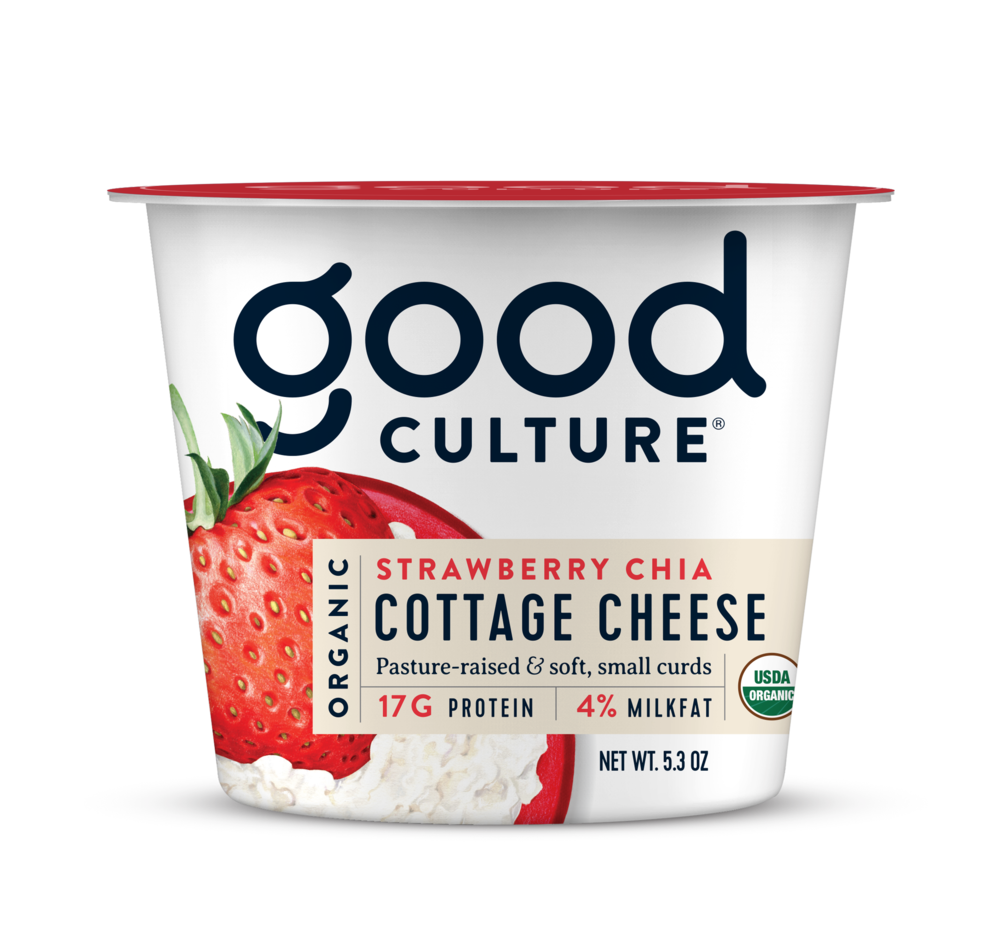 Good Culture Classic Cottage Cheese White Tub Red Label PNG Image