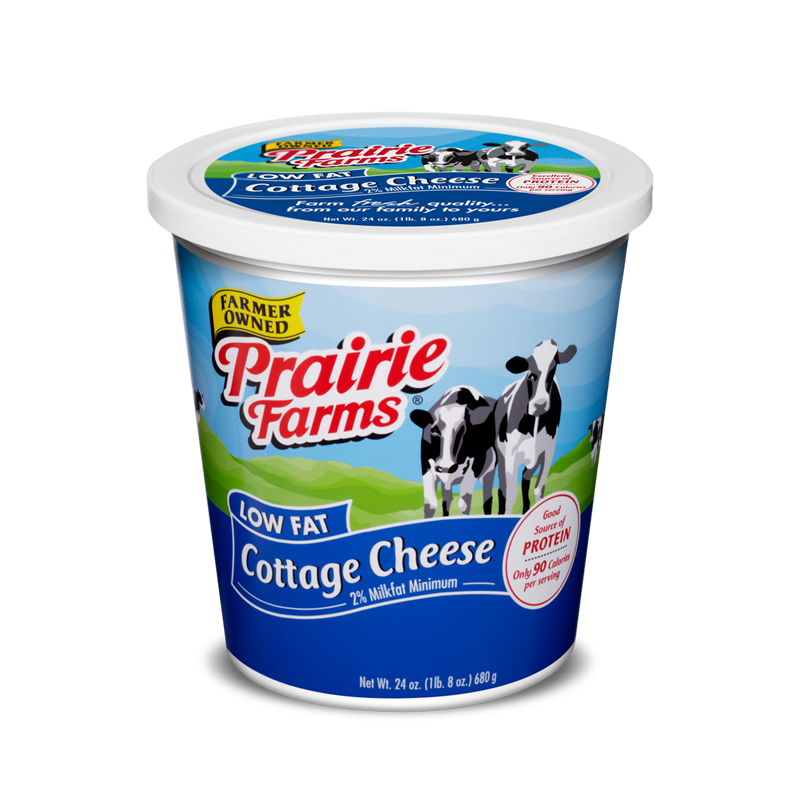 Prairie Farms Cottage Cheese Blue Cup Product Packaging PNG Photo
