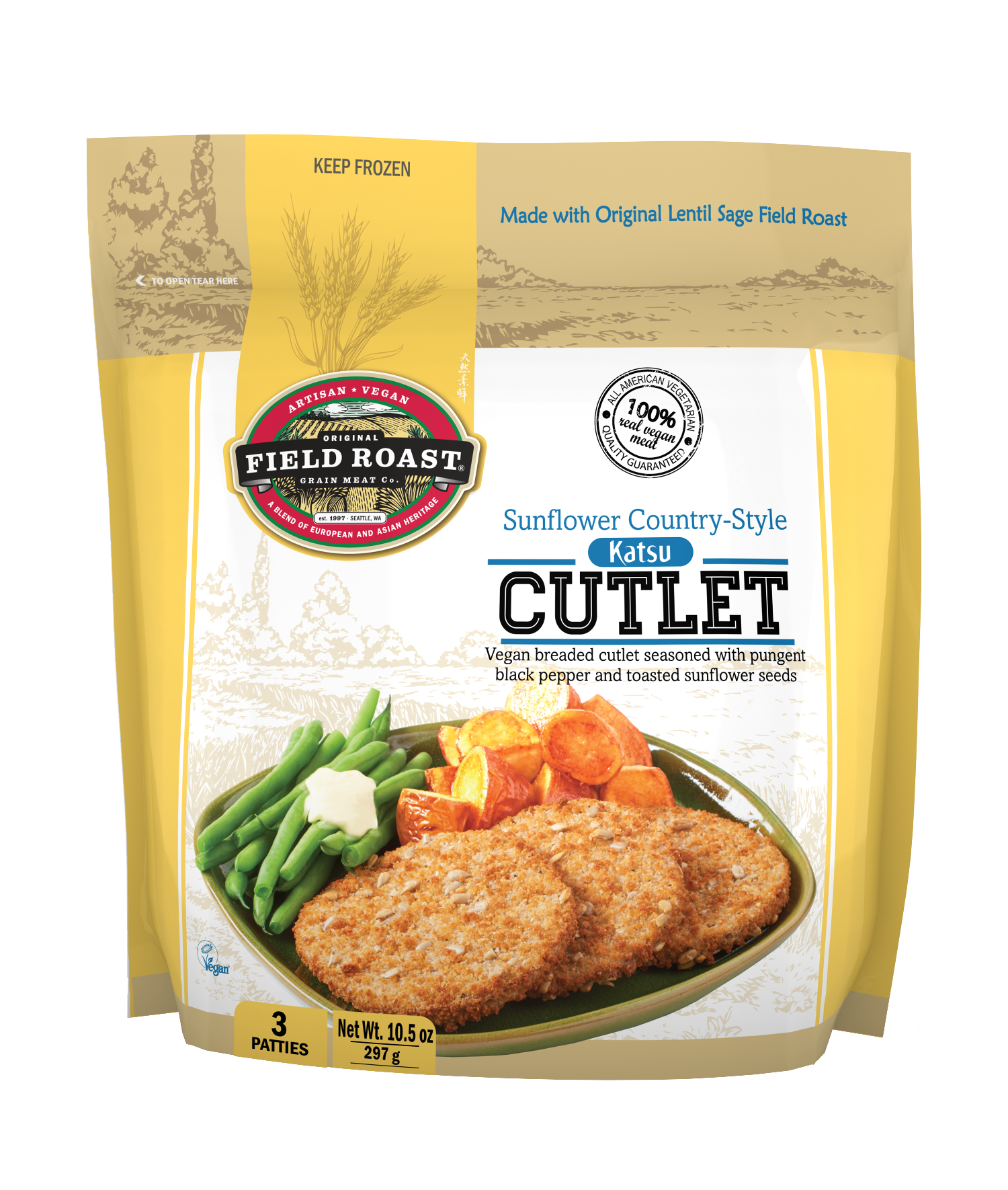 Garden Fresh Vegetable Cutlet Food Package With Serving Suggestion PNG