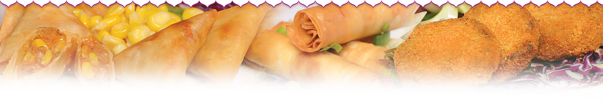 Golden Breaded Cutlets Arranged In A Decorative Horizontal Border PNG