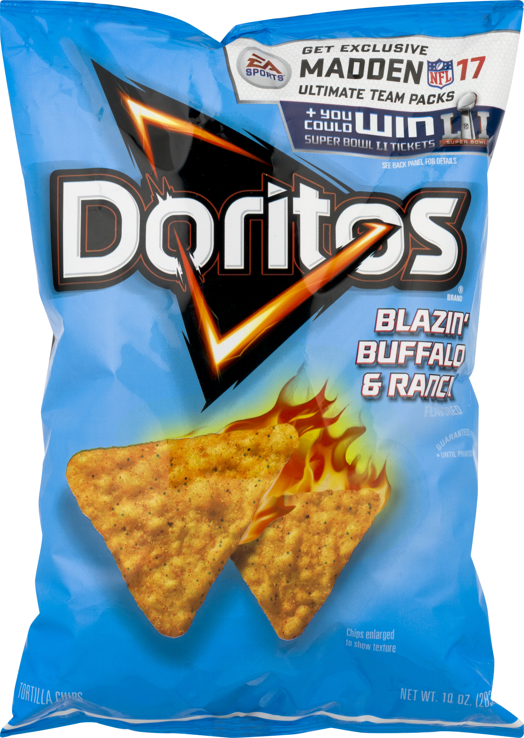 Doritos Blaze Hot And Spicy Chips Blue Bag Product Packaging PNG