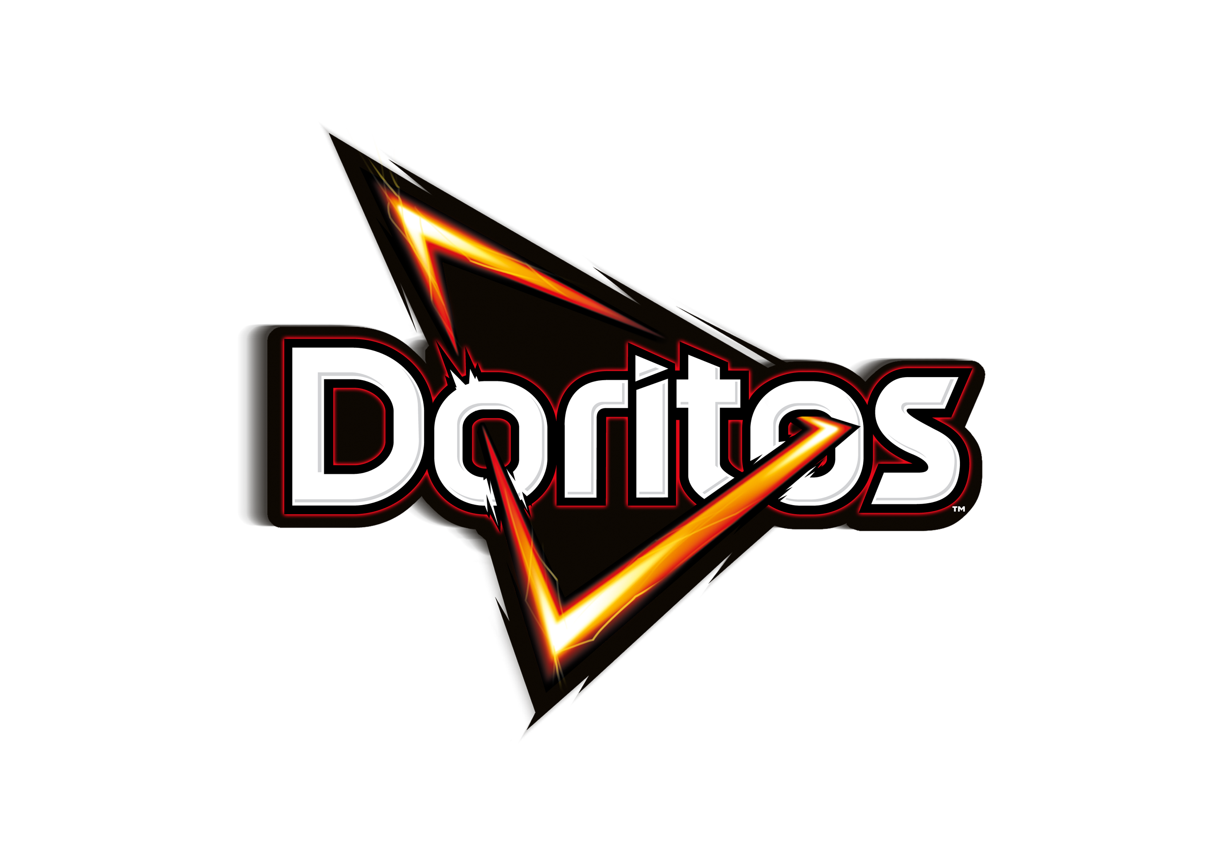Doritos Classic Triangle Logo Black And Yellow Transparent PNG
