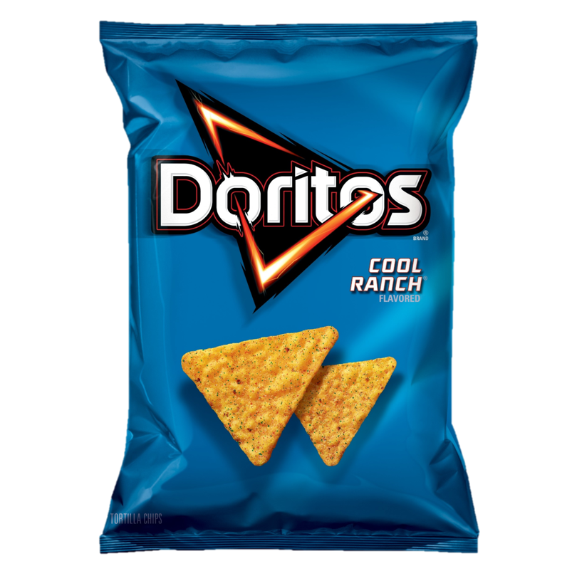 Doritos Cool Ranch Blue Tortilla Chips Bag Transparent PNG Clipart