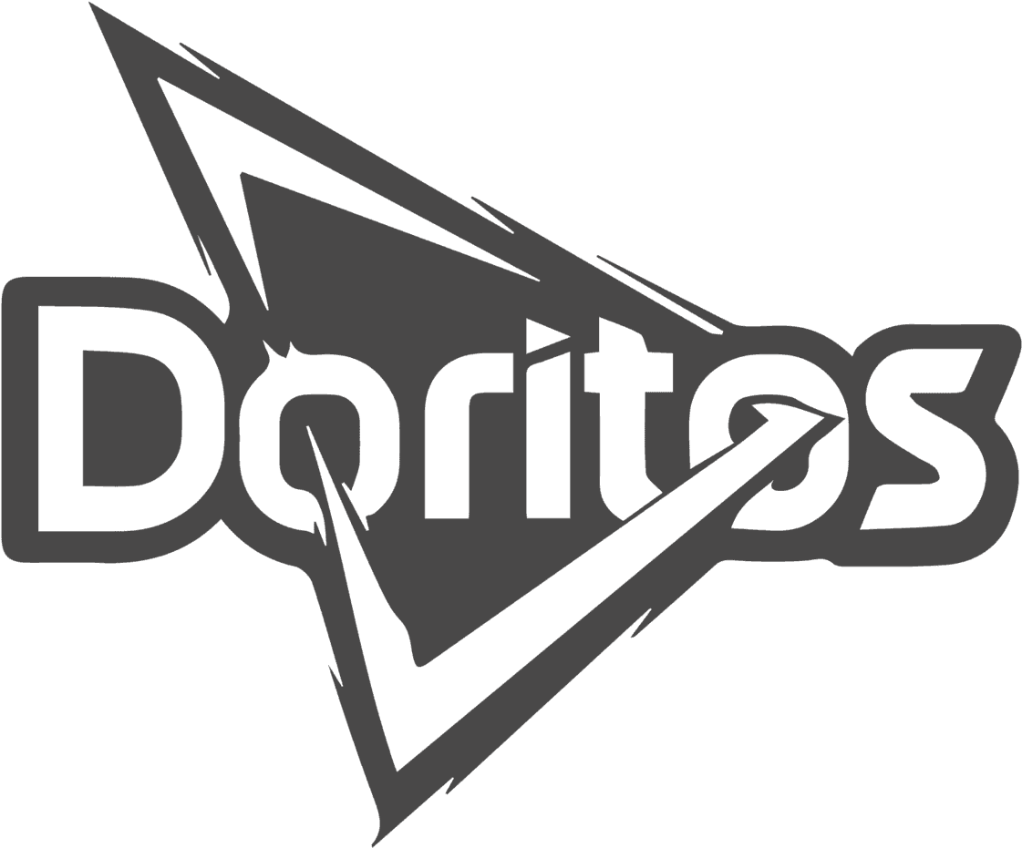 Doritos Outline Triangle Logo Gray And Black Transparent PNG Image