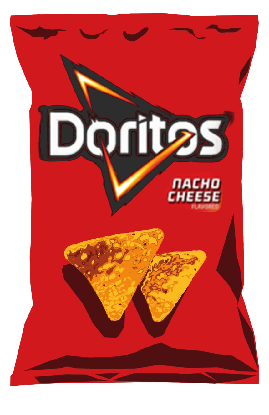 Doritos Taco Flavored Tortilla Chips Red Package Transparent PNG Image