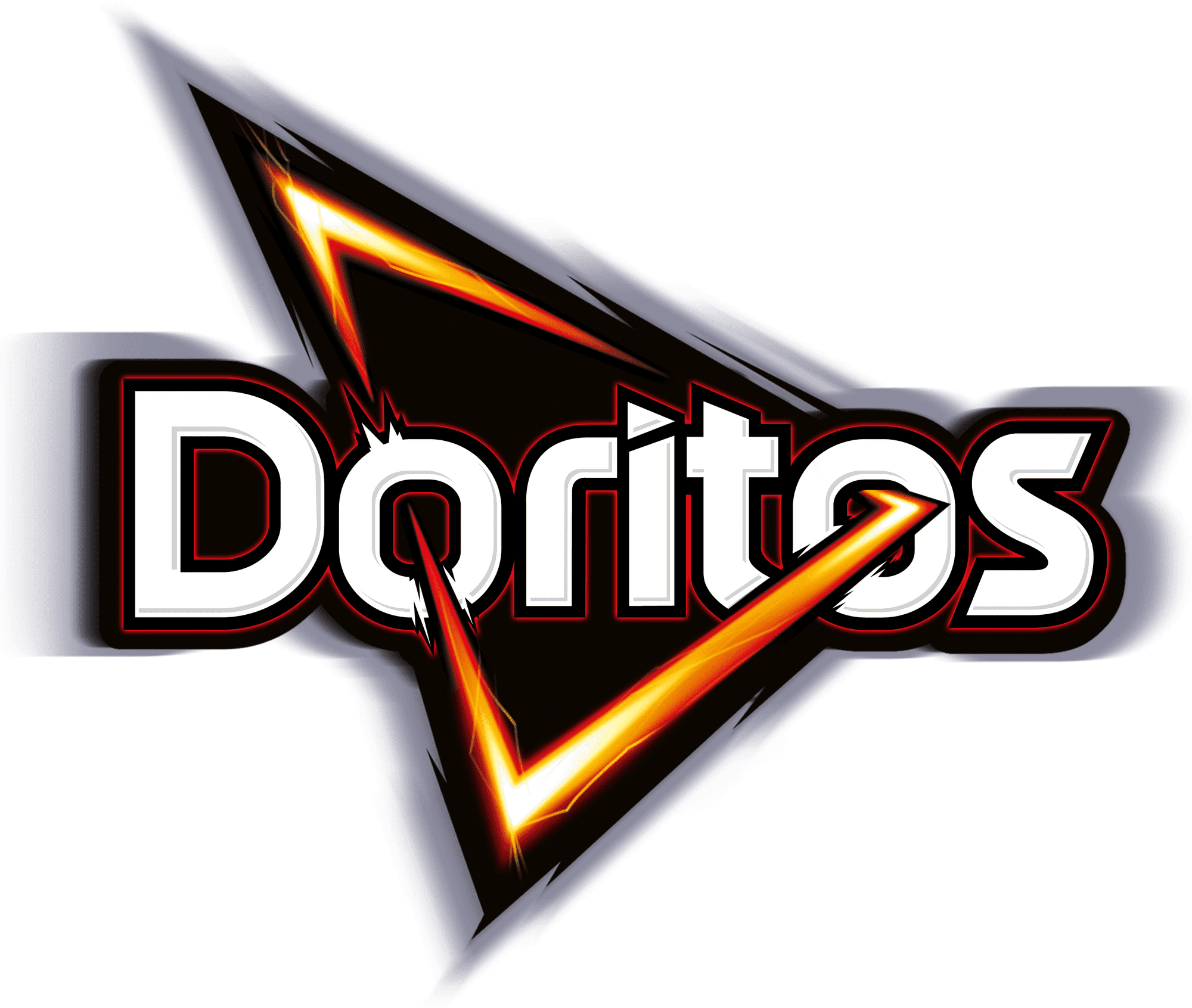 Doritos Triangle Logo On Dark Blue Background Transparent PNG Image
