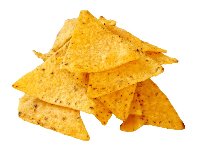 Pile Of Golden Triangle Tortilla Chips Isolated Transparent PNG Clipart
