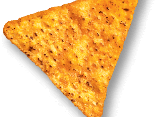 Single Crunchy Orange Doritos Triangle Chip Isolated Transparent PNG
