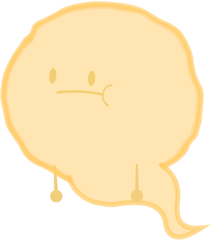 Blank Pale Yellow Speech Bubble With Small Tail PNG Graphic