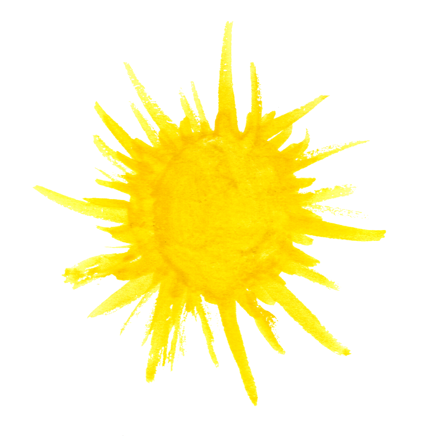 Bright Yellow Sunburst Starburst Shape Isolated Transparent PNG Graphic