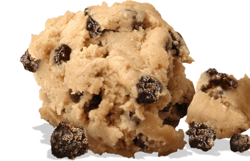 Chocolate Chip Cookie Dough Pieces With Dark Chocolate Chunks PNG