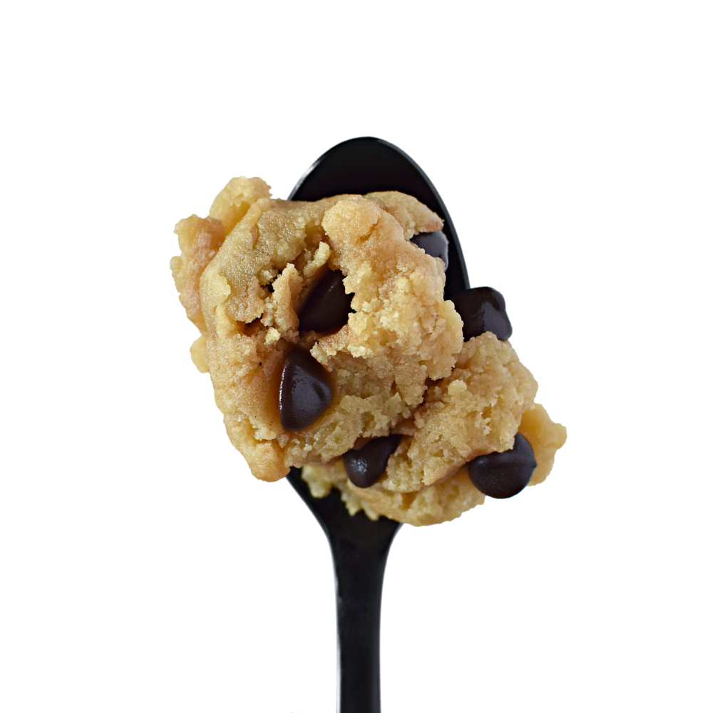 Chocolate Chip Cookie Dough Scoop On Spoon Isolated PNG Clipart