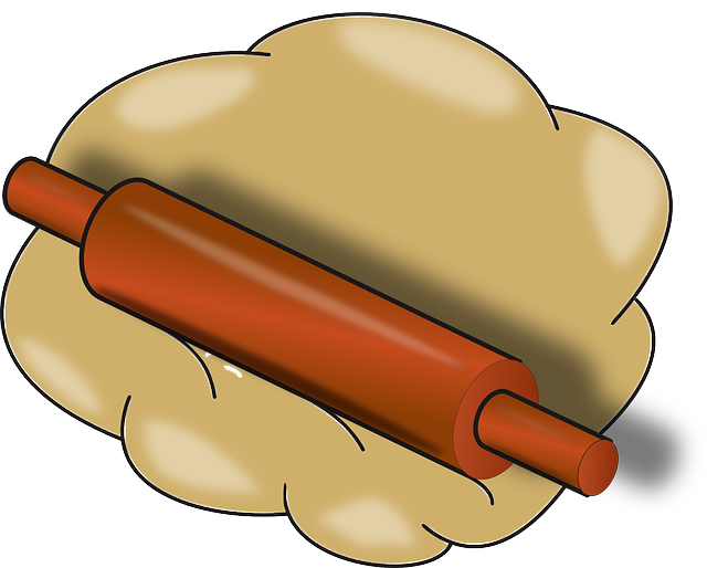 Cute Cartoon Dough Ball With Wooden Rolling Pin PNG Clipart