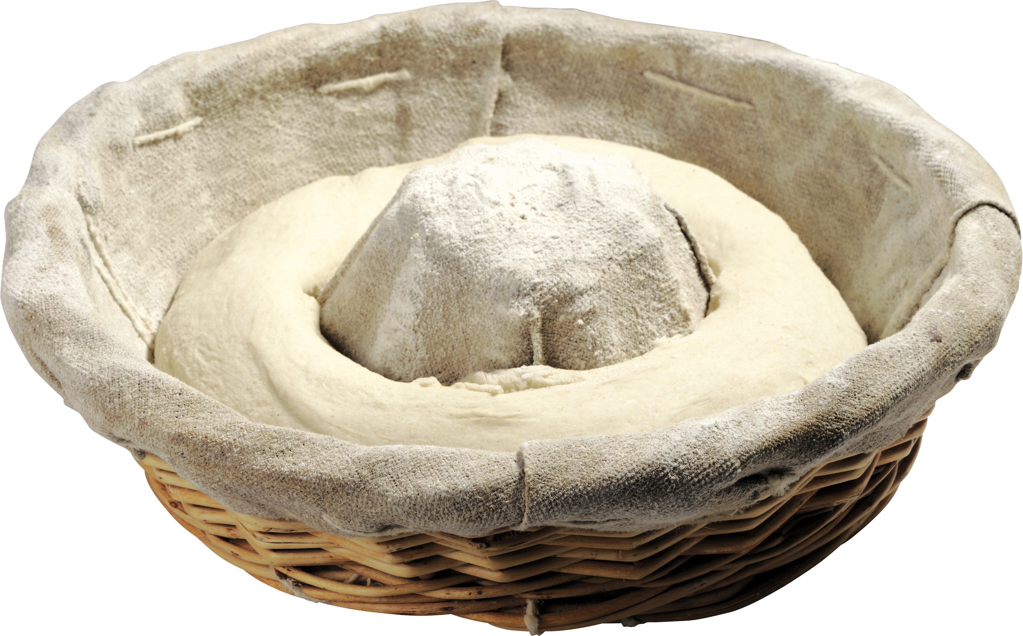 Rising Dough In Wicker Proofing Basket Transparent PNG Image