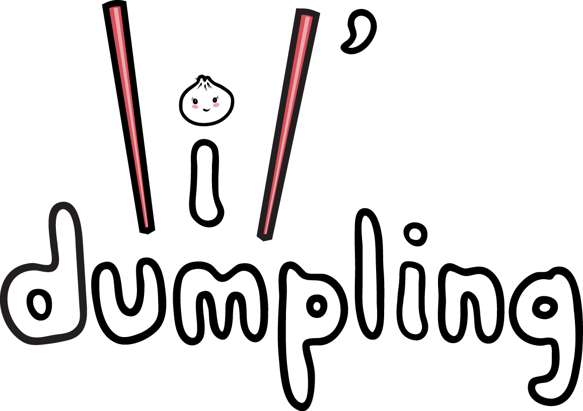 Dumpling Word Lettering With Chopsticks Cartoon PNG Graphic