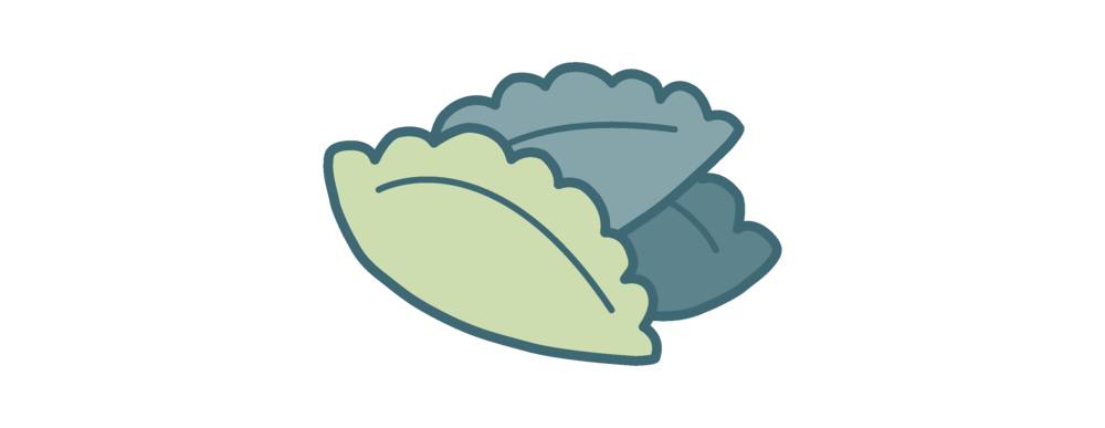 Green Bok Choy Leaf Vegetable Simple Cartoon Icon PNG Graphic
